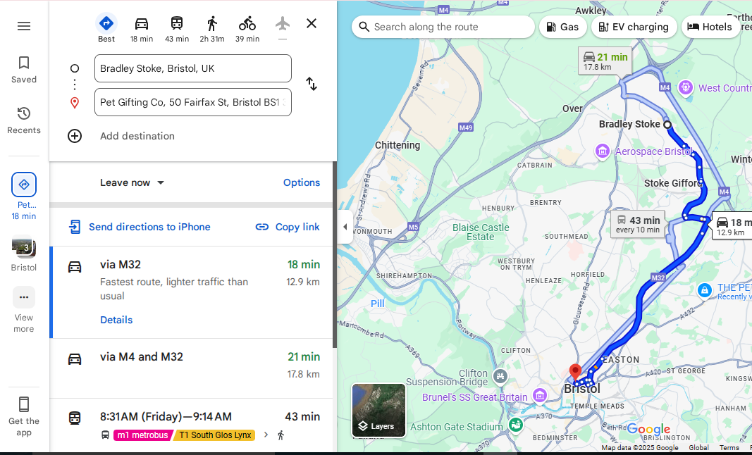 Google Maps Results Based on Distance 