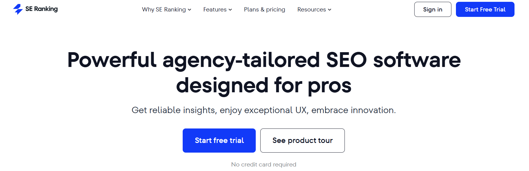 SE Ranking Webpage