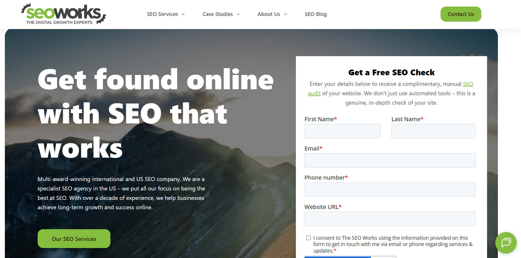 SEO Works Webpage