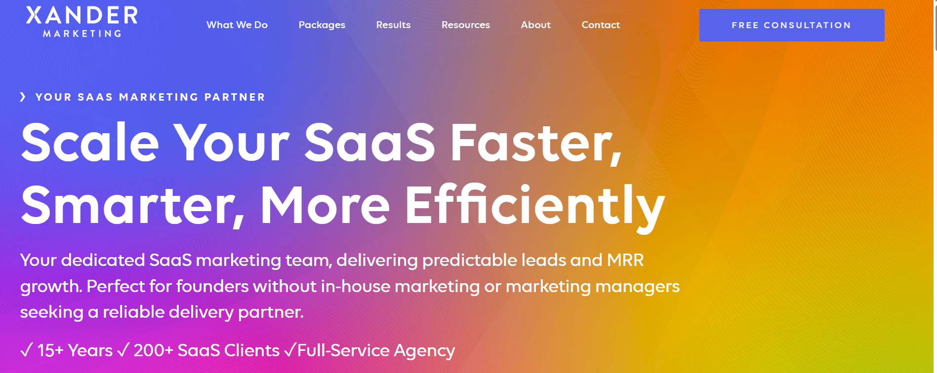 Xander Marketing's Webapge